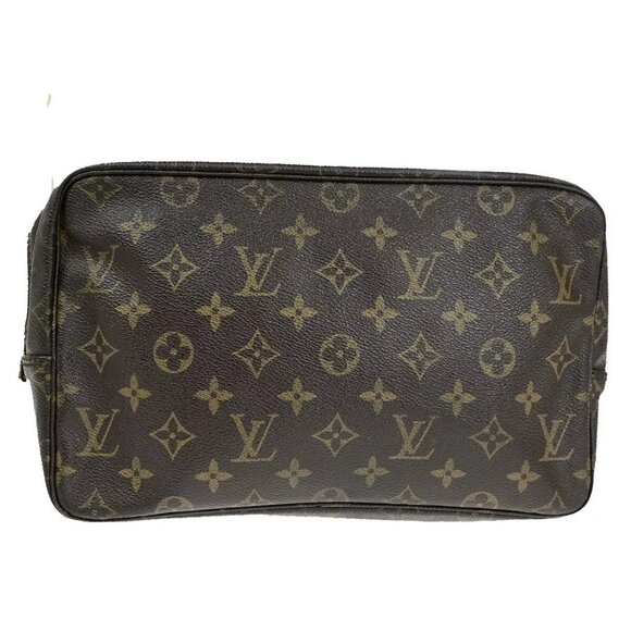 LOUIS VUITTON Trousse Toilette 28 Clutch Hand Bag Monogram Brown - Picture 14 of 16